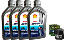 KIT TAGLIANDO KAWASAKI GPZ 500 S 1990 1991 2002 SHELL ULTRA 10W40 FILTRO OLIO