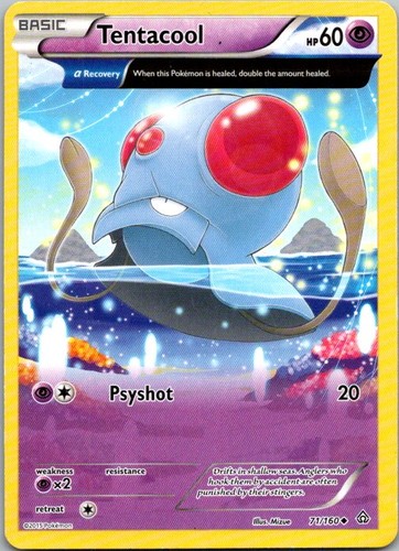 Tentacool 160 uncommon - tentacool, 71/160
