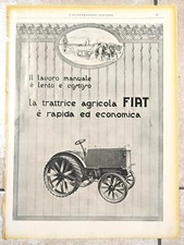 1920 PUBBLICITÀ TRATTORE TRATTRICE AGRICOLA FIAT Advertising