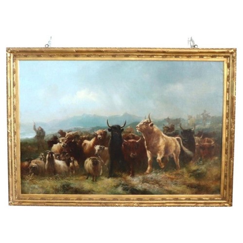Grande dipinto olio - , tela