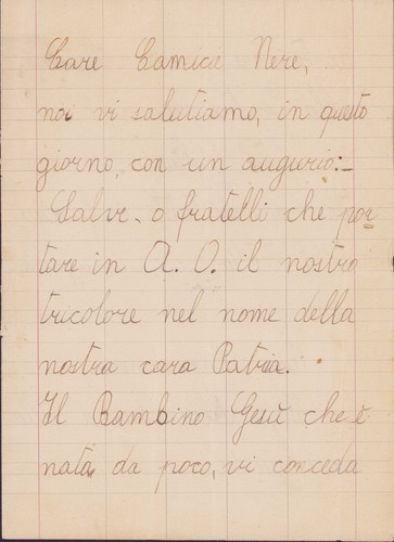 Foggia 1936 lettera figli - lettera,