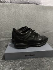 Hogan Interactive vera pelle nere 38.5 Genuine black leather trainers