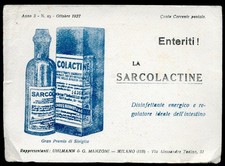 FARMACEUTICA 1927-PUBBLICITA' su CARTA ASSORBENTE-UHLMANN & G.MANZONI Milano