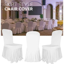 1pc Pleated Skirt Chair Cover
