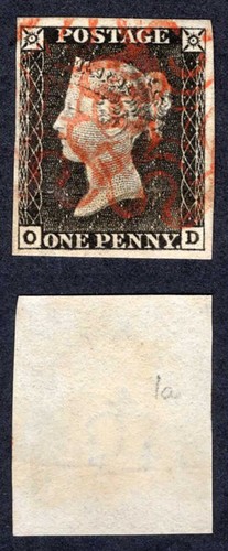 Penny black piatto 1a - penny, (od)