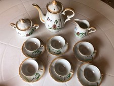 VECCHIO ANTICO SERVIZIO CERAMICA MARUKU JAPAN SERVIZIO TÈ CAFFÈ DA 6 TAZZE 