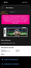 Biglietto concerto Sfera