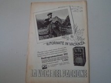 advertising Pubblicità 1939 RADIOGRAMMOFONO 552 LA VOCE DEL PADRONE
