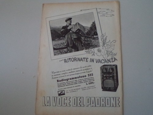 Advertising pubblicità 1939 - pubblicità,