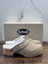 Scholl  Pescura Robin  Zoccolo Donna Suede Taupe Casual Clogs 38