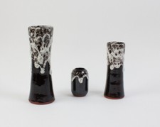 3 vasi in ceramica lava anni