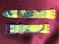 SWATCH 17mm-Cinturino-AGN138-THE LAKE-Colorato/Giallo-Gent/Crono/anni 90-Guarda!