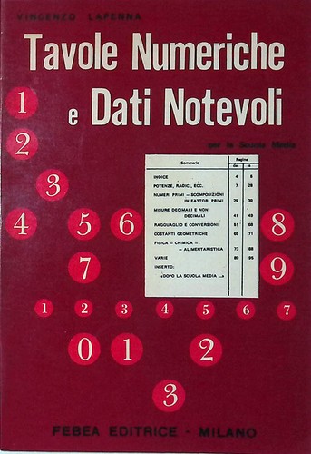 Tavole numeriche dati - numeriche, e
