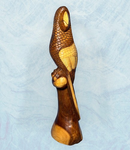 Statua legno pappagallo - in,