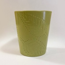 Vaso Verde Decorato con Foglie, Diametro 13,5 cm, Tema Piante Natura Green Fiori