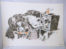 Enrico benaglia litografia a - litografia, p.a