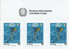 ITALIA 2025 SSC NAPOLI CAMPIONE D'ITALIA 2024 STRISCIA TERZINA CON LOGO MIMIT
