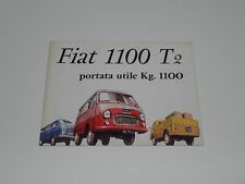FIAT 1100 T2 FURGONE AUTOCARRO BROCHURE DEPLIANT PROSPEKT CATALOGO (T12)