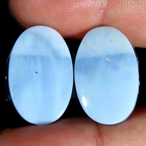 Coppia ovale opale - , blu