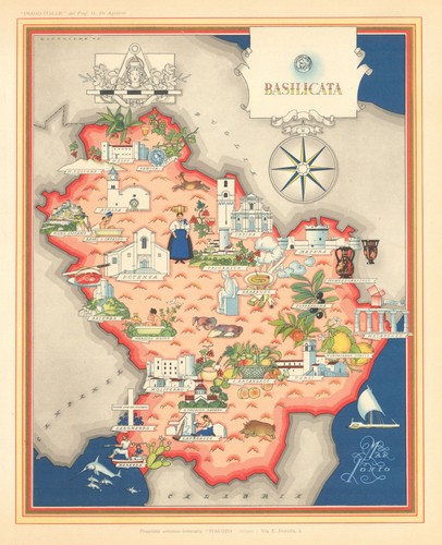 Basilicata pictorial map - , by