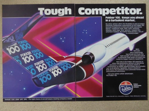 1987 pub fokker 100 regional - 5/1987,
