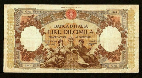 Italia 10000 lire - italia, 1947