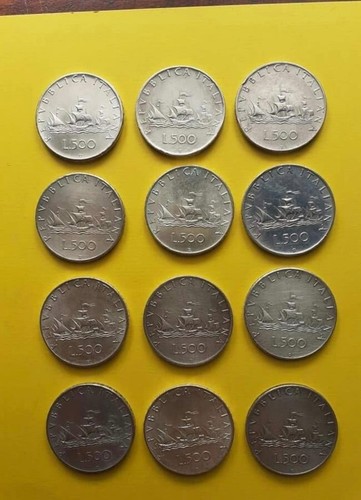 500 lire caravelle argento - caravelle, in