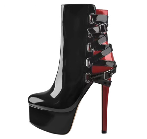 Scarpe eleganti nere - rosse, con