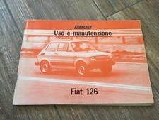 FIAT 126 1978 MANUALE LIBRETTO USO MANUTENZIONE ISTRUZIONI ORIGINALE 60305594 7E