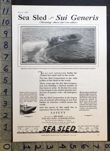 1929 sea slitta motoscafo - 1929,