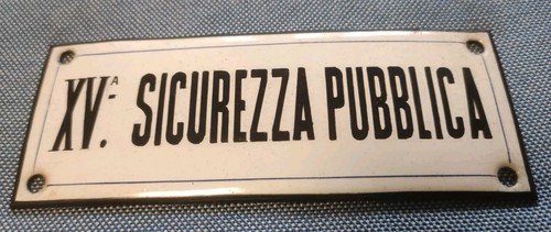 Insegna tabella smaltata per - tabella,