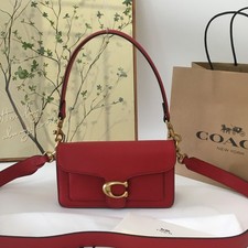 Borsa a tracolla Coach Tabby CM546 rossa 20 pelle lucida ciottoli nuova prezzo premium