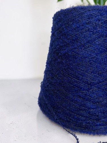 Filato lana merino - boucle, blu