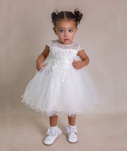 Abito bambina pizzo tulle - pizzo,