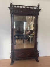 Grande Specchio Rettangolare Da Parete antica 