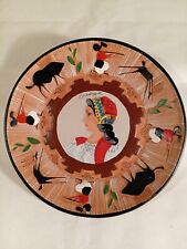 LORENZO LOI 1924-2004 PIATTO TERRACOTTA ARTE SARDA ANNI 60 CERAMICA DIPINTO DORG