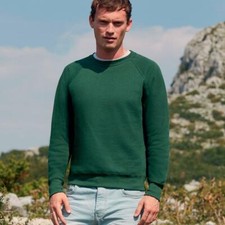 FELPA girocollo FRUIT OF THE LOOM UOMO manica RAGLAN Cotone OFFERTA FINE SERIE