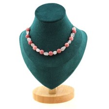 Collana 20 Perle Quarzo Rosa