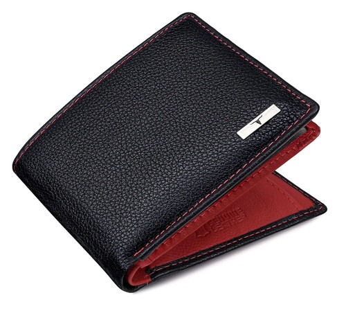 Nuovo nero rosso piegato pelle - nero/rosso,