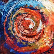 Dipinto olio astratto terra