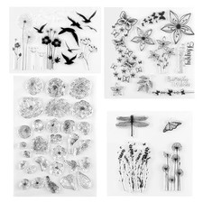 Timbri Scrapbooking in Silicone Fiori Clear Silicon Stamp Timbri Trasparenti A