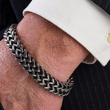 bracciale uomo in maglia a