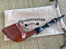 TOM SPANU F2, GAMBO DI BAMBÙ NATURALE, DUBLINO CON PANNELLI, PIPA FATTA A MANO IN ITALY!