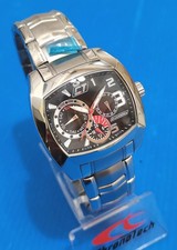 chronotech watch time day date full s.steel,dial black