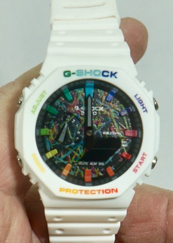 Shock casioak white freak - g-shock,