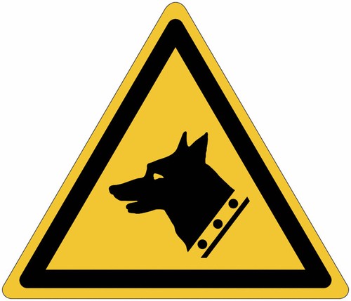 Cartelli iso 7010 cane da - iso, "cane