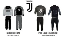 PIGIAMA JUVENTUS INVERNALE UOMO RAGAZZO PILE O CALDO COTONE PRODOTTO UFFICIALE