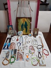 Lotto Rosari E Oggetti Religiosi Medagliette Santini Statuine Portachiavi Ecc...