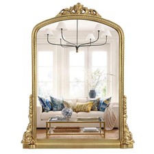 Specchio da parete tradizionale ad arco ornato specchio camino vintage decorazione cappotto, un...