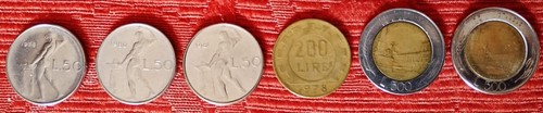 Monete lire del - da,